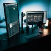 ノートPC冷却グッズ｜デスクの上で作業するノートパソコン