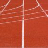 新体力テストの50m走をイメージした陸上トラックのレーン